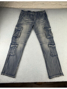 Refinery Republic Perfect Denim Men’s Blue Light Wash Straight Cargo Jeans